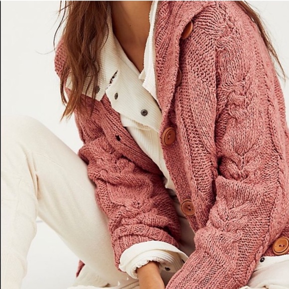 free people espresso cardi